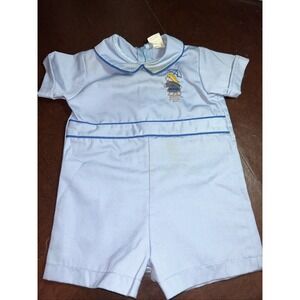 Vintage Paddington Bear shortalls 12 Months Thomas Light Blue